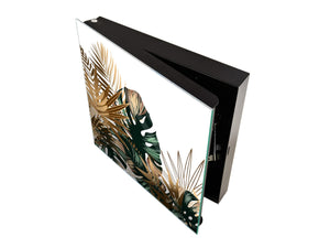 Decorative Key Organizer with Magnetic Surface Dry-Erase Board KN11 Tropical Leaves Series: Tropical pattern