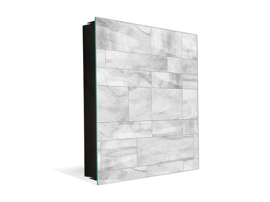 Elegant Key Organizer for 50 Key Together with Dry Erase Board KN05 Textures and tiles 1 Series: Grey irregularity 2