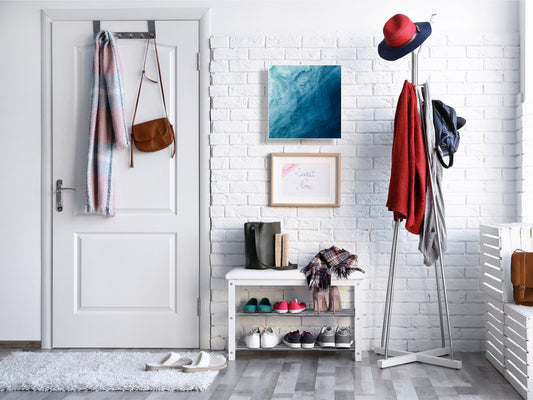 50 keys cabinet with Decorative front panel and Glass white board KN04 Rusted textures Series: Thorny waves