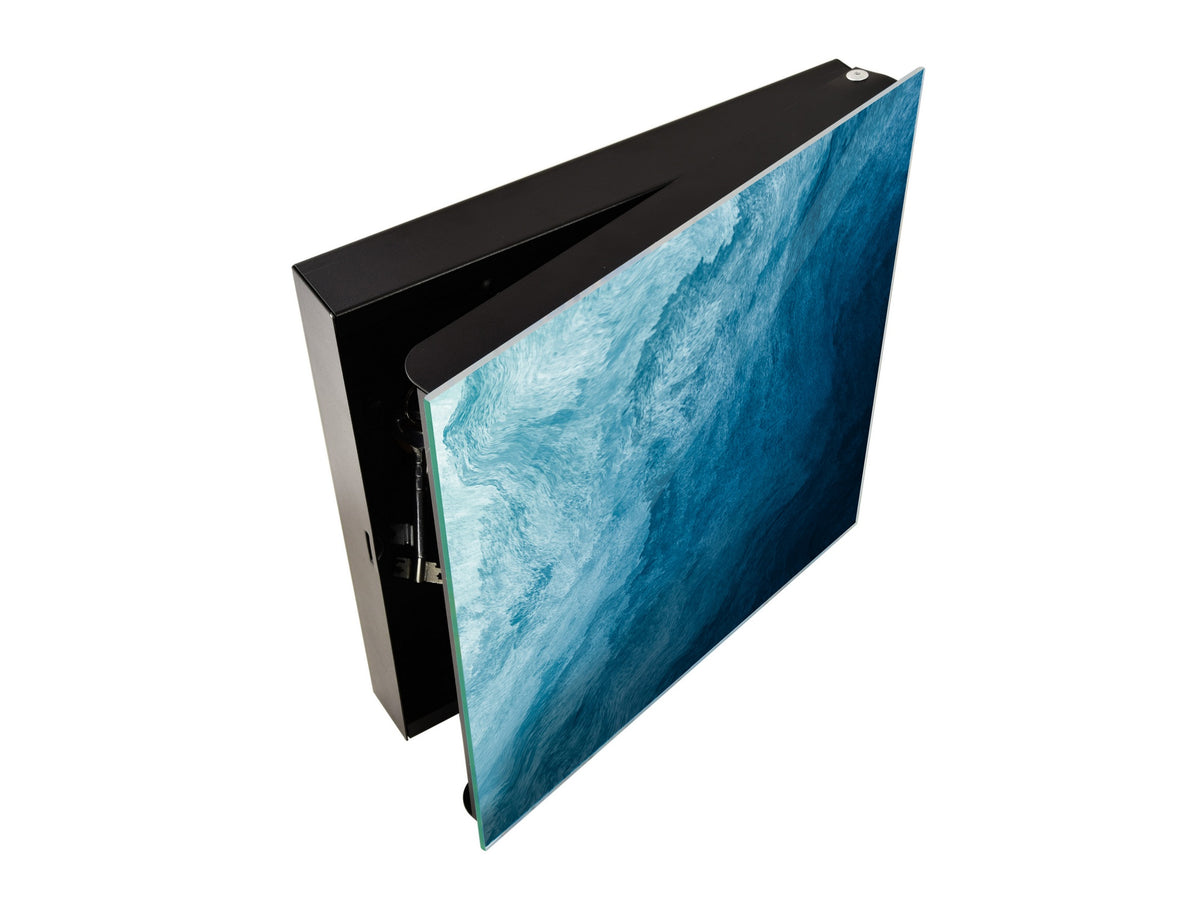 50 keys cabinet with Decorative front panel and Glass white board KN04 Rusted textures Series: Thorny waves