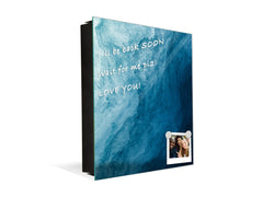 50 keys cabinet with Decorative front panel and Glass white board KN04 Rusted textures Series: Thorny waves