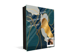 Decorative Key Organizer with Magnetic Surface Dry-Erase Board KN11 Tropical Leaves Series: Art deco wallpaper 2