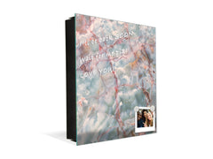 Concept Crystal Key Lock Box Storage Holder and and Magnetic Whiteboard KN02 Marbles 2 Series: Onyx pink veins