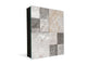 Decorative key Storage Cabinet with Glass White Board KN07: Stone mosaic background