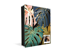 Decorative Key Organizer with Magnetic Surface Dry-Erase Board KN11 Tropical Leaves Series: Vector art