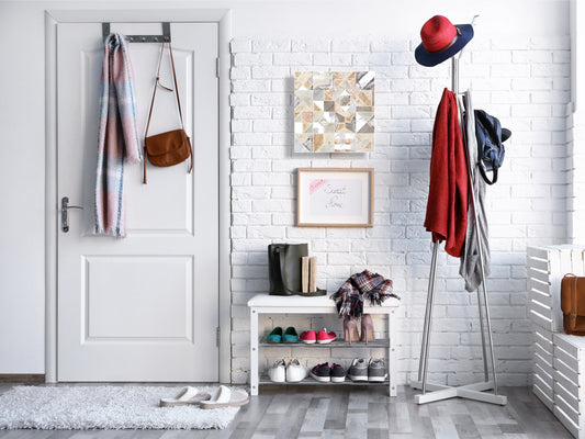 Decorative key Storage Cabinet with Glass White Board KN07: Retro tiles pattern