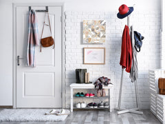 Decorative key Storage Cabinet with Glass White Board KN07: Retro tiles pattern