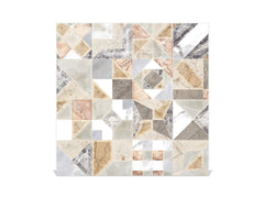 Decorative key Storage Cabinet with Glass White Board KN07: Retro tiles pattern