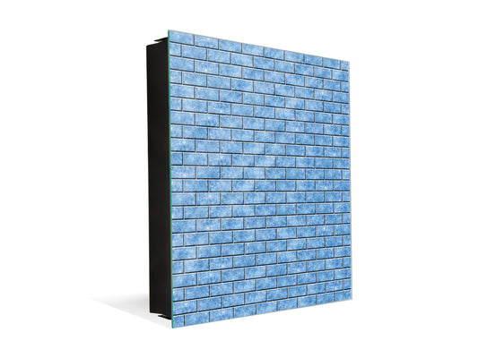 Elegant Key Organizer for 50 Key Together with Dry Erase Board KN05 Textures and tiles 1 Series: Blue ice texture