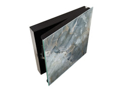 50 Key lock Box storage holder with Decorative front glass panel KN01 Marbles 1 Series: Italian grunge stone