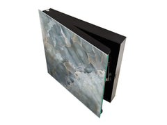50 Key lock Box storage holder with Decorative front glass panel KN01 Marbles 1 Series: Italian grunge stone