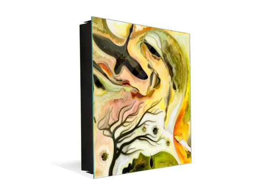 Petite armoire pour clés avec motif au choix K01 Lignes concentriques