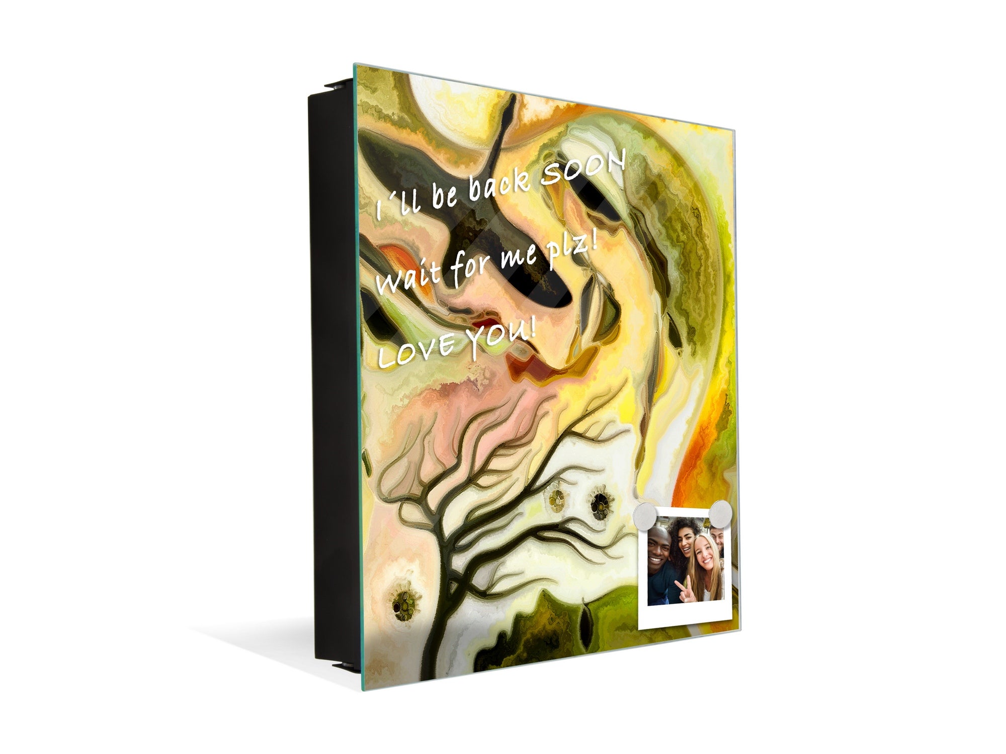 Petite armoire pour clés avec motif au choix K01 Lignes concentriques