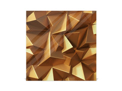 Decorative Key Box with Magnetic Glass Dry-Erase Board KN08 Golden Waves Series: Golden crystals