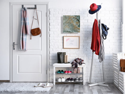 50 Key lock Box storage holder with Decorative front glass panel KN01 Marbles 1 Series: Marble waves