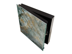 50 Key lock Box storage holder with Decorative front glass panel KN01 Marbles 1 Series: Marble waves