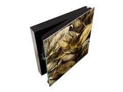 Decorative Key Organizer with Magnetic Surface Dry-Erase Board KN11 Tropical Leaves Series: Precious leaves