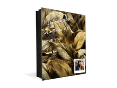 Decorative Key Organizer with Magnetic Surface Dry-Erase Board KN11 Tropical Leaves Series: Precious leaves