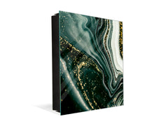 Concept Crystal Wall Mount Key Box together with Decorative Dry Erase Board KN03 Colourful abstractions Series: Mesmerising golden powder