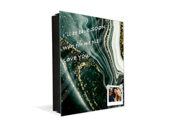 Concept Crystal Wall Mount Key Box together with Decorative Dry Erase Board KN03 Colourful abstractions Series: Mesmerising golden powder