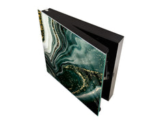 Concept Crystal Wall Mount Key Box together with Decorative Dry Erase Board KN03 Colourful abstractions Series: Mesmerising golden powder