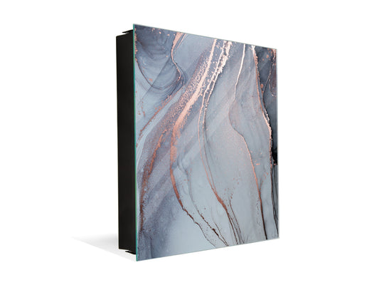 Concept Crystal Wall Mount Key Box together with Decorative Dry Erase Board KN03 Colourful abstractions Series: Abstract golden veins