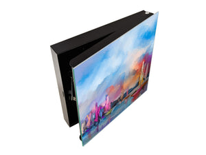Key Cabinet together with Magnetic Glass Markerboard KN12 Paintings Series: Impressionist seascape