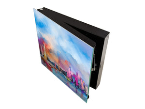 Key Cabinet together with Magnetic Glass Markerboard KN12 Paintings Series: Impressionist seascape