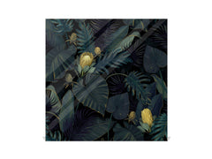 Decorative Key Organizer with Magnetic Surface Dry-Erase Board KN11 Tropical Leaves Series: Leafy wallpaper