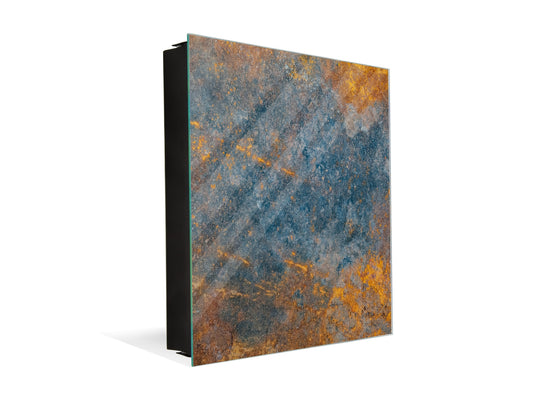 50 keys cabinet with Decorative front panel and Glass white board KN04 Rusted textures Series: Oxidized colorful surface