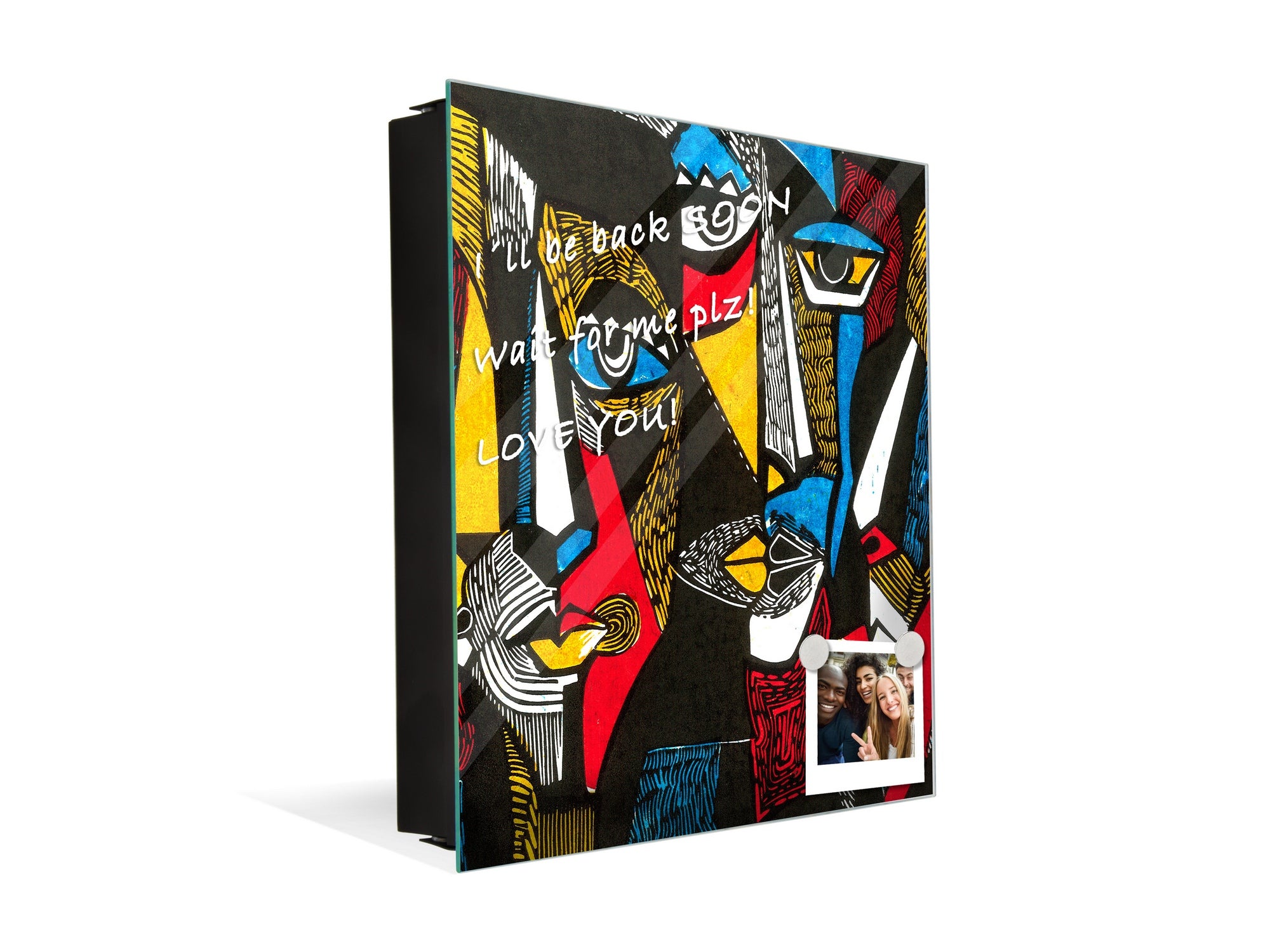 Petite armoire pour clés avec motif au choix K01 Lignes concentriques