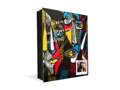 Petite armoire pour clés avec motif au choix K01 Lignes concentriques