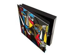 Petite armoire pour clés avec motif au choix K01 Lignes concentriques