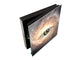 Wall Mounted Key Holder and Magnetic Dry-Erase Glass Board KN13 Abstract Graphics Series: Eye in midst of galaxy