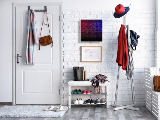 Elegant Key Organizer for 50 Key Together with Dry Erase Board KN05 Textures and tiles 1 Series: Blue and pink neon wall