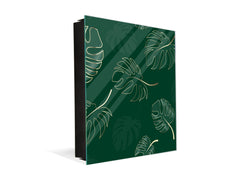 Decorative Key Organizer with Magnetic Surface Dry-Erase Board KN11 Tropical Leaves Series: Modern monstera leaves