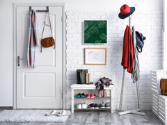 Decorative Key Organizer with Magnetic Surface Dry-Erase Board KN11 Tropical Leaves Series: Modern monstera leaves