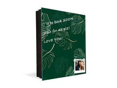 Decorative Key Organizer with Magnetic Surface Dry-Erase Board KN11 Tropical Leaves Series: Modern monstera leaves