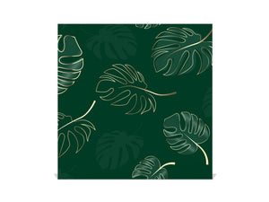 Decorative Key Organizer with Magnetic Surface Dry-Erase Board KN11 Tropical Leaves Series: Modern monstera leaves