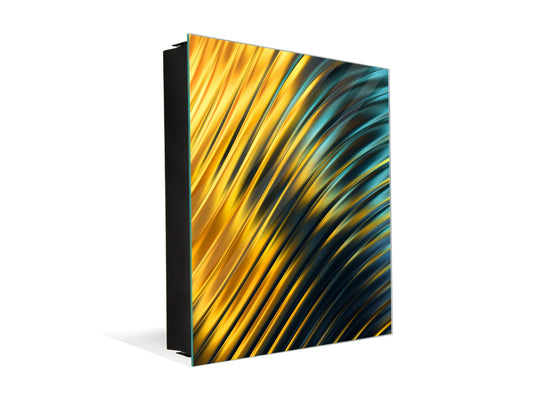 Wall Mount Key Box together with Decorative Dry Erase Board KN09 Colourful Variety Series: Colorful wavy design 2