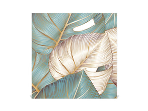 Decorative Key Organizer with Magnetic Surface Dry-Erase Board KN11 Tropical Leaves Series: Romantic monstera pattern