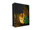 Decorative Key Organizer with Magnetic Surface Dry-Erase Board KN11 Tropical Leaves Series: Painted gold leaves