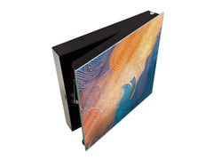 Petite armoire pour clés avec motif au choix K01 Lignes concentriques