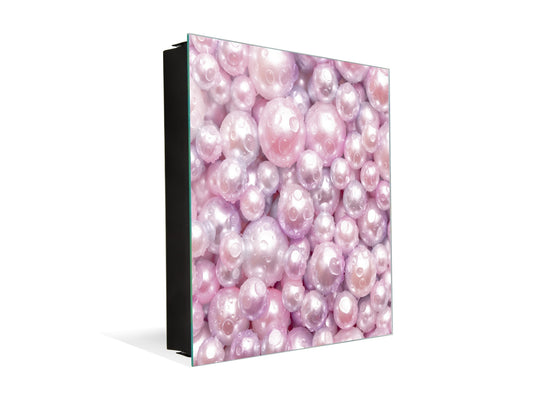 Wall Mount Key Box together with Decorative Dry Erase Board KN09 Colourful Variety Series: Pink pearls