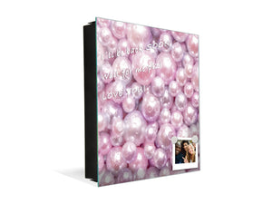 Wall Mount Key Box together with Decorative Dry Erase Board KN09 Colourful Variety Series: Pink pearls