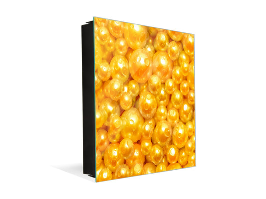 Wall Mount Key Box together with Decorative Dry Erase Board KN09 Colourful Variety Series: Shiny yellow surface