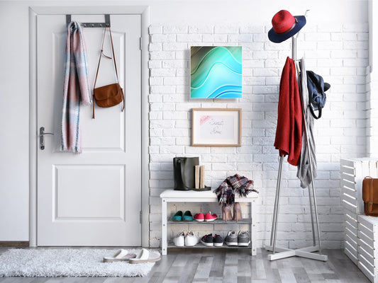 Wall Mount Key Box together with Decorative Dry Erase Board KN09 Colourful Variety Series: Colourful wavy pattern