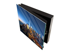 Wall Mount Key Box together with Decorative Dry Erase Board K14 Worldly motives: City isle