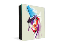 Petite armoire pour clés avec motif au choix K01 Visage de femme