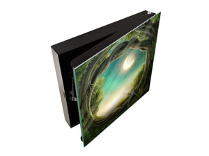 Key Cabinet together with Magnetic Glass Markerboard K05 Enchanted dark forest